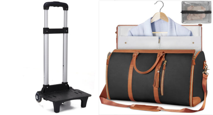 Women's Large Capacity Travel Duffle and Garment Bag Handbag