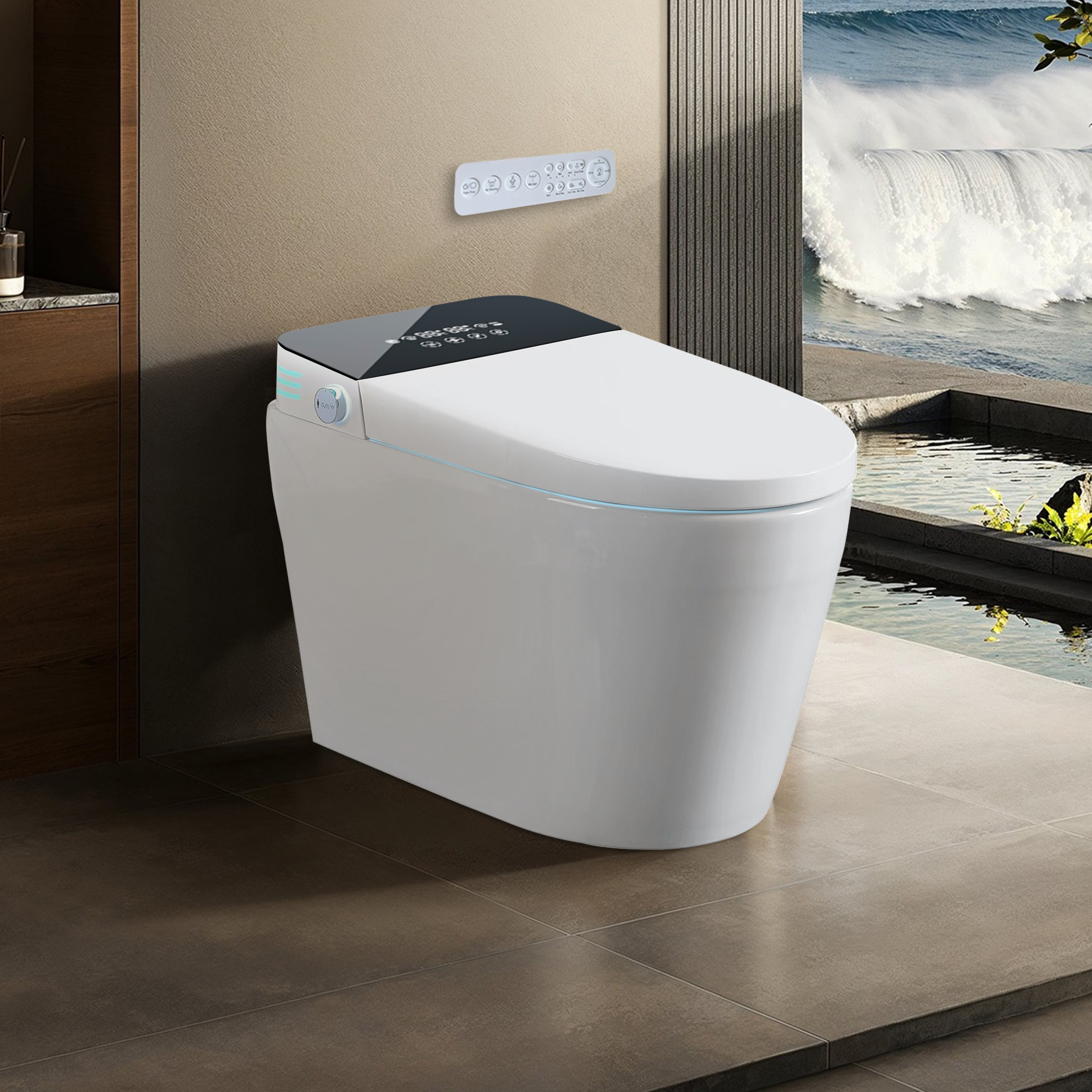 Tankless Smart Toilet With Bidet Built In, One-piece Bidet Toilet Seat, Auto ...