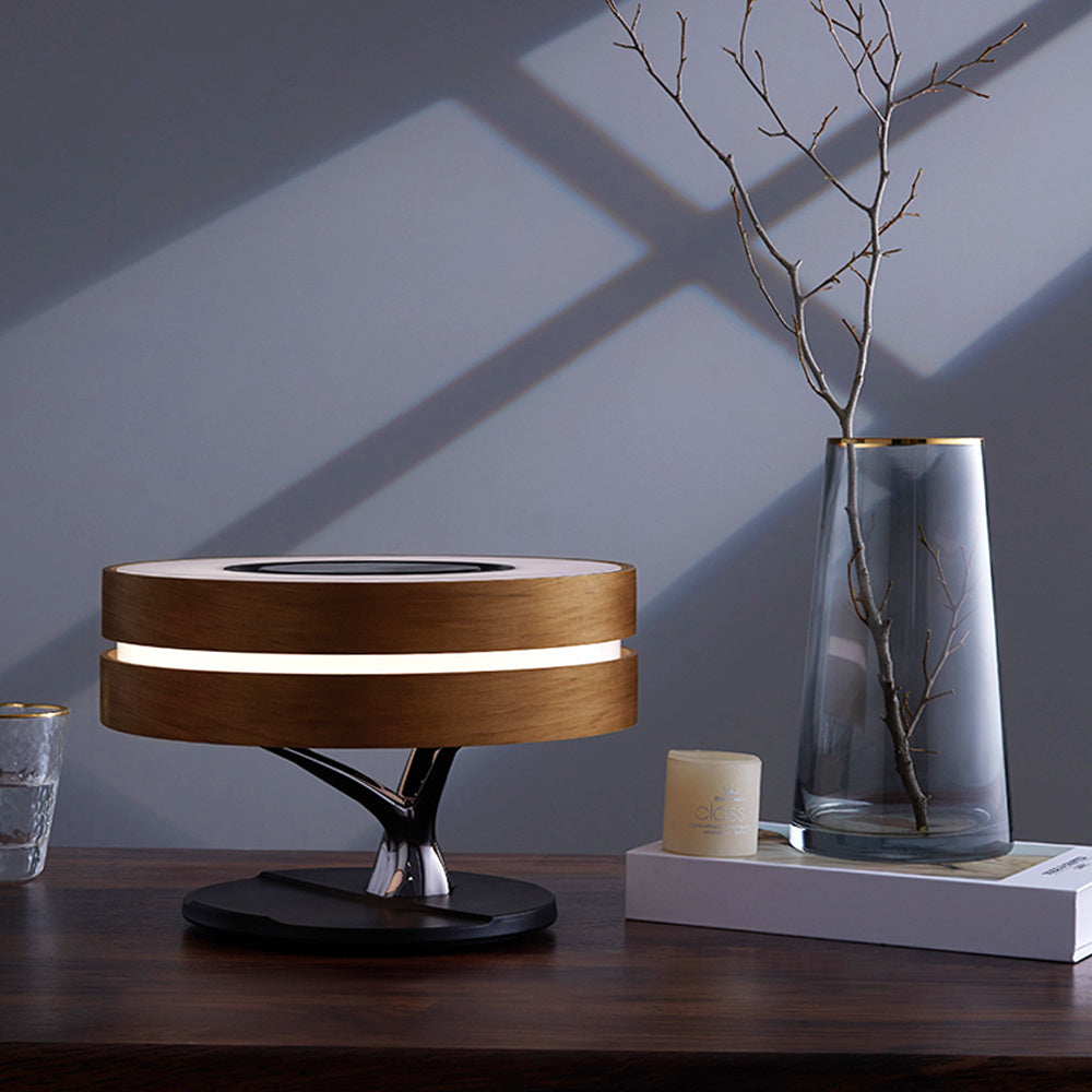 Luminary Speaker Lamp — Bluetooth 5.0, Wireless Charging & LED Ambient Light