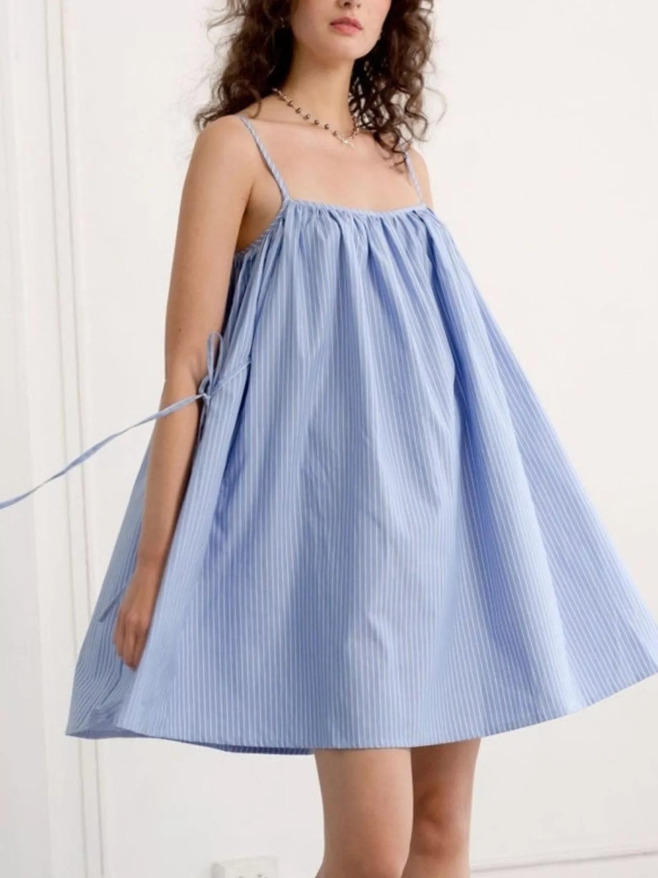 Polka Dot Spaghetti Strap Mini Dress