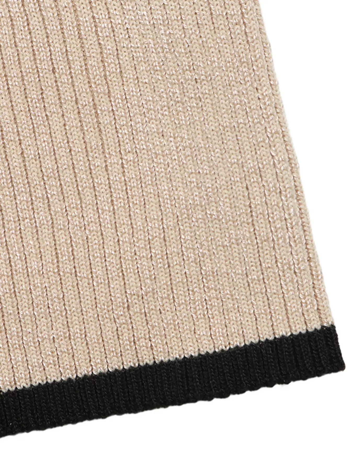 Ribbed Mock Neck Flare Sleeve Sweater Dress