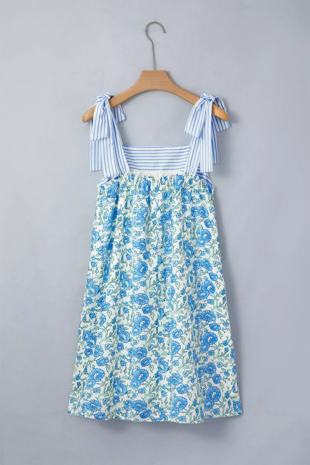 Floral Print Tie-Strap Mini Dress