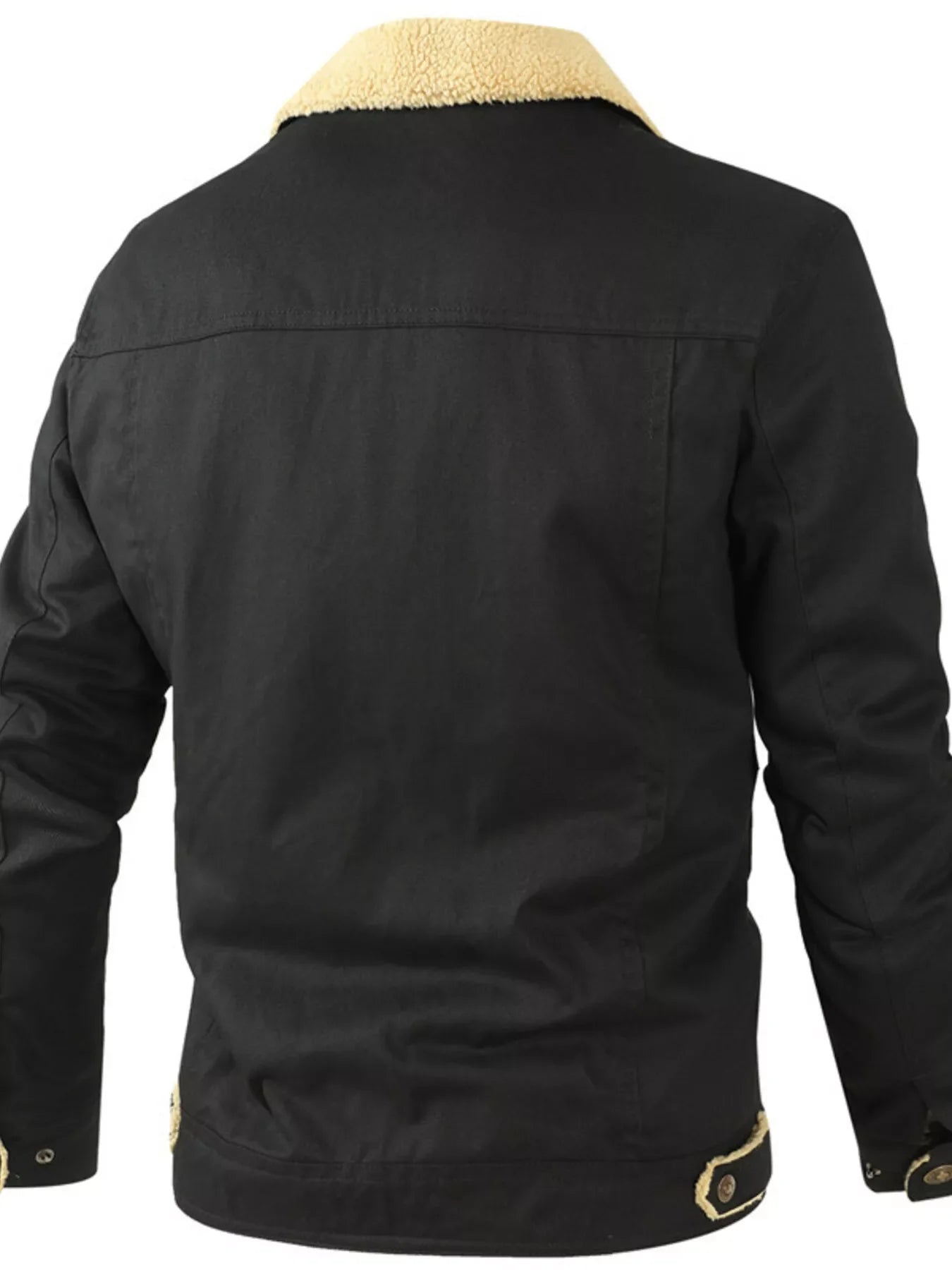 Men's Full Size Sherpa Lined Snap Down Jacket Plus Size