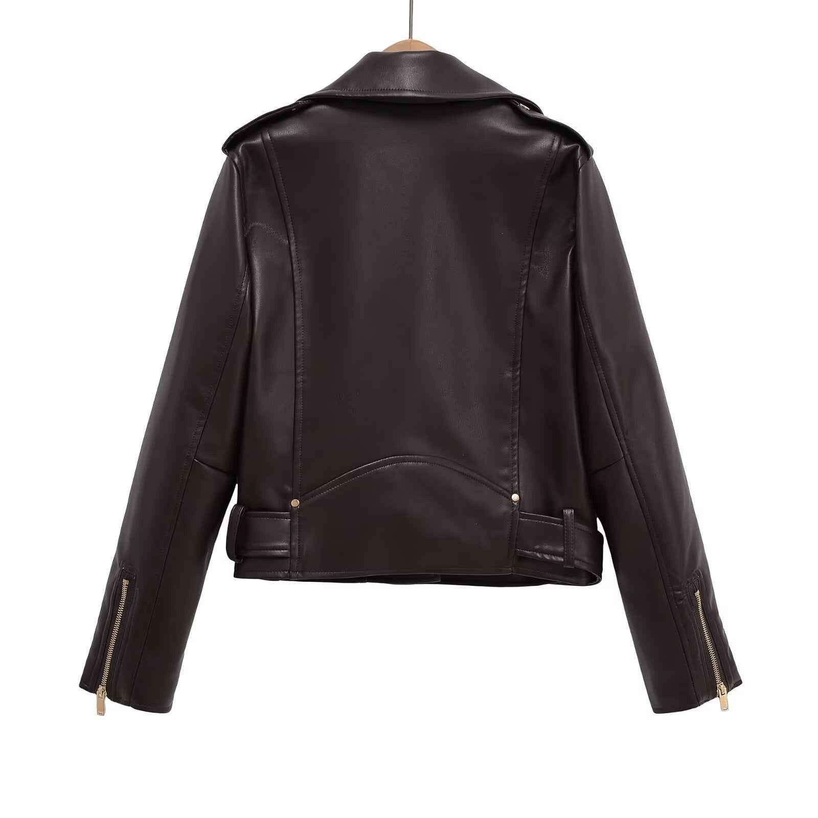 Imitation leather jacket