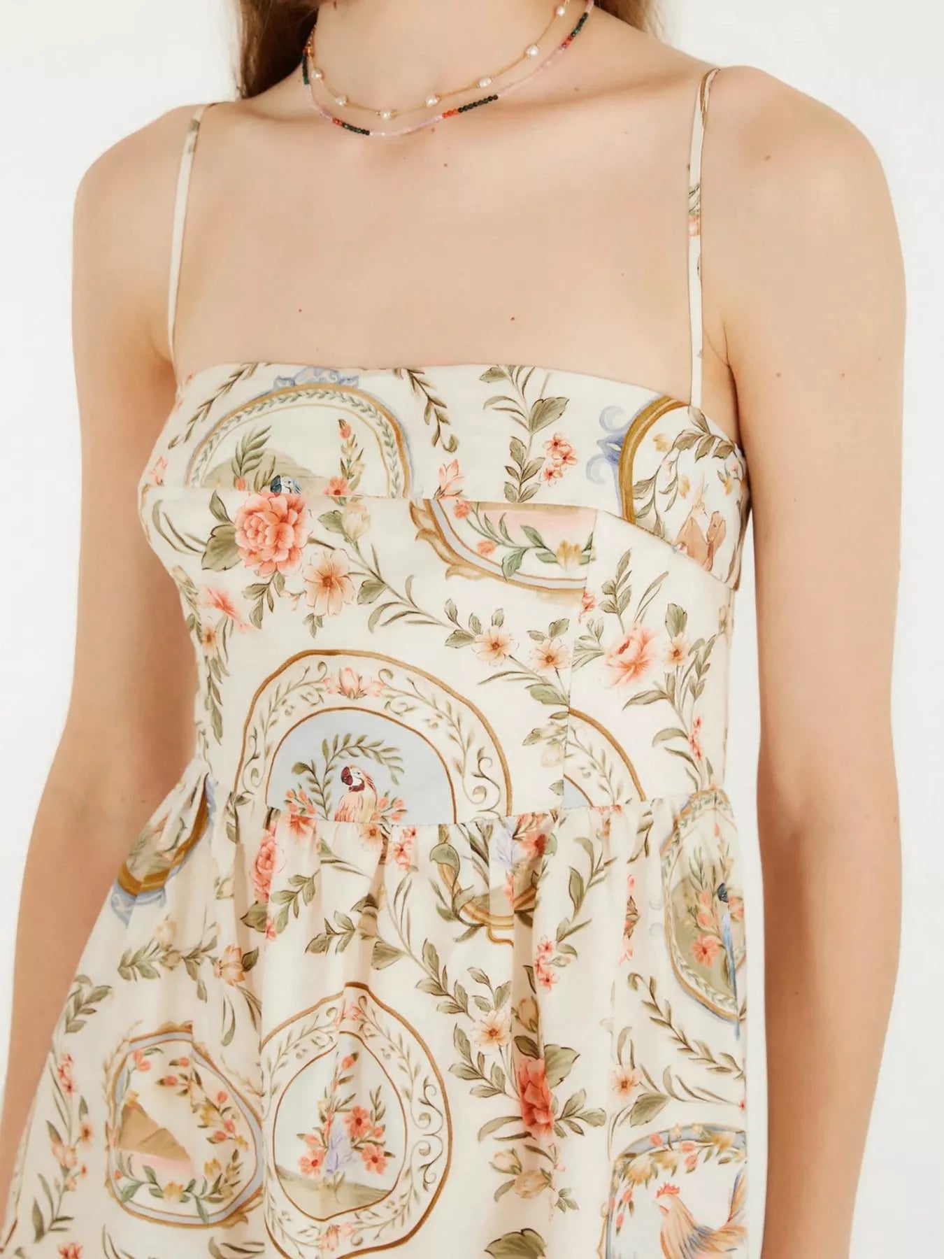 Floral Print Spaghetti Strap Midi Dress