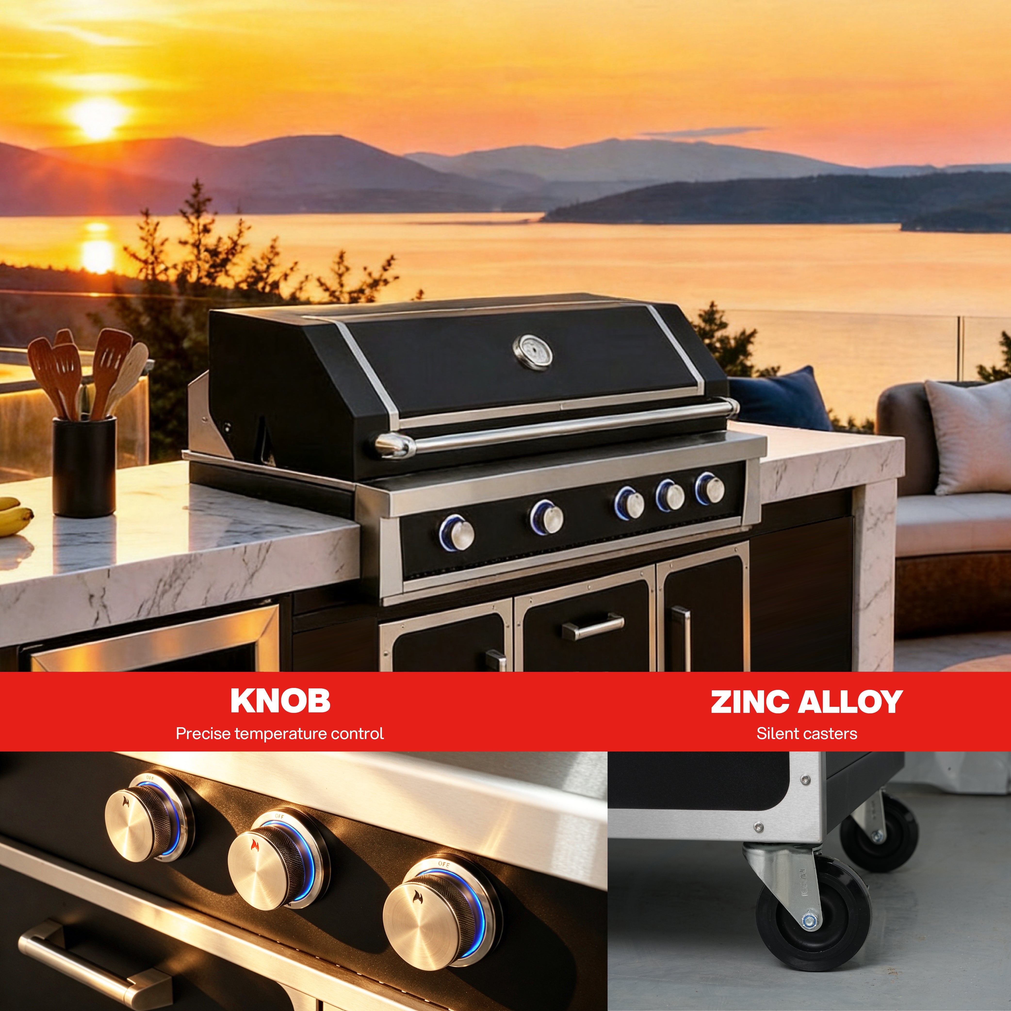 Navratil 49'' Stainless Steel Grill