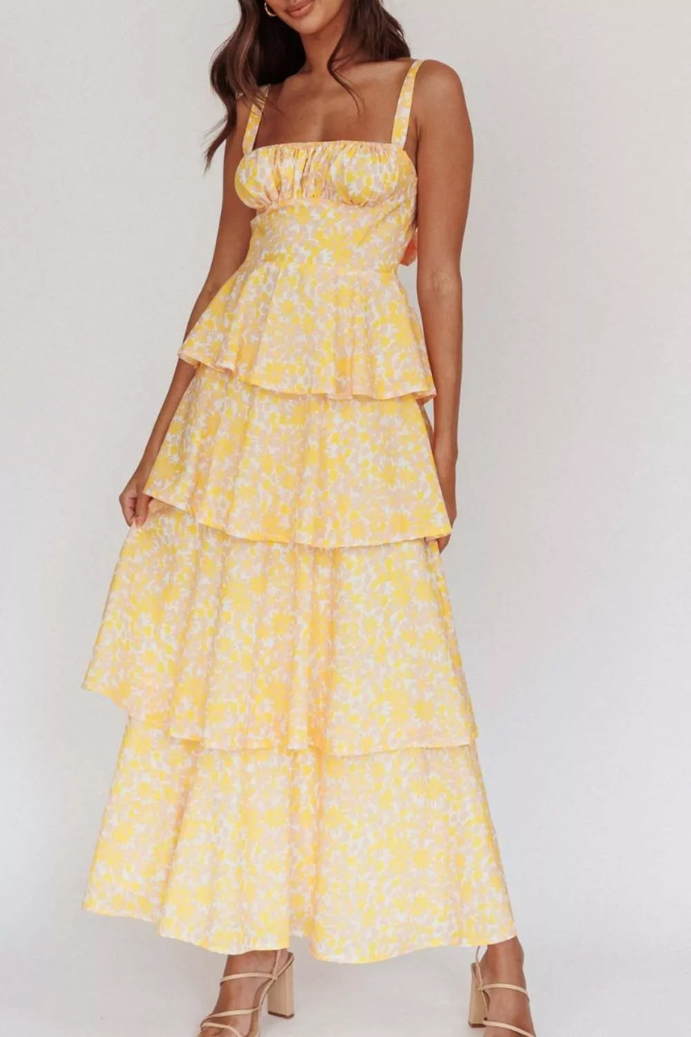 Floral Layered Maxi Dress