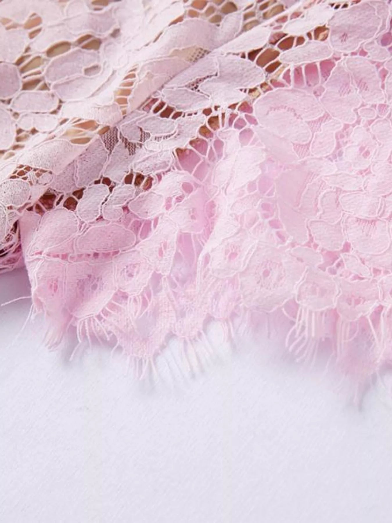 Lace Short Sleeve Mermaid Dress