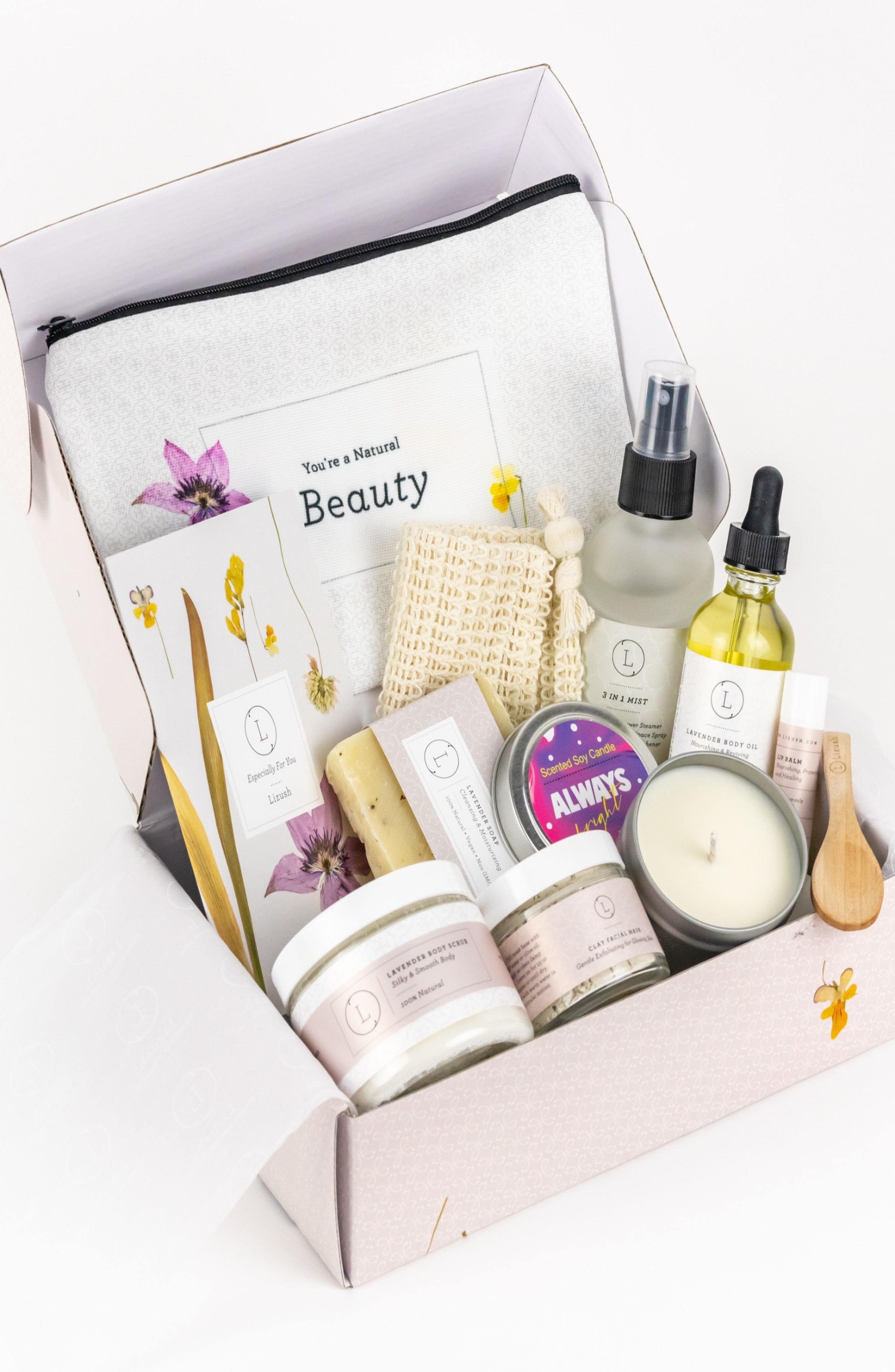 Lavender Spa Gift Box – Natural Handmade Bath & Body Self-Care Set