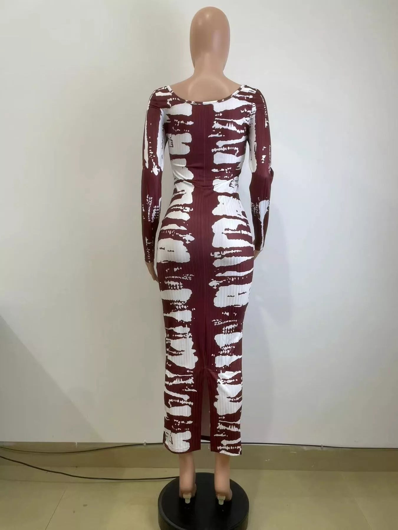Tie-Dye Long Sleeve Maxi Dress