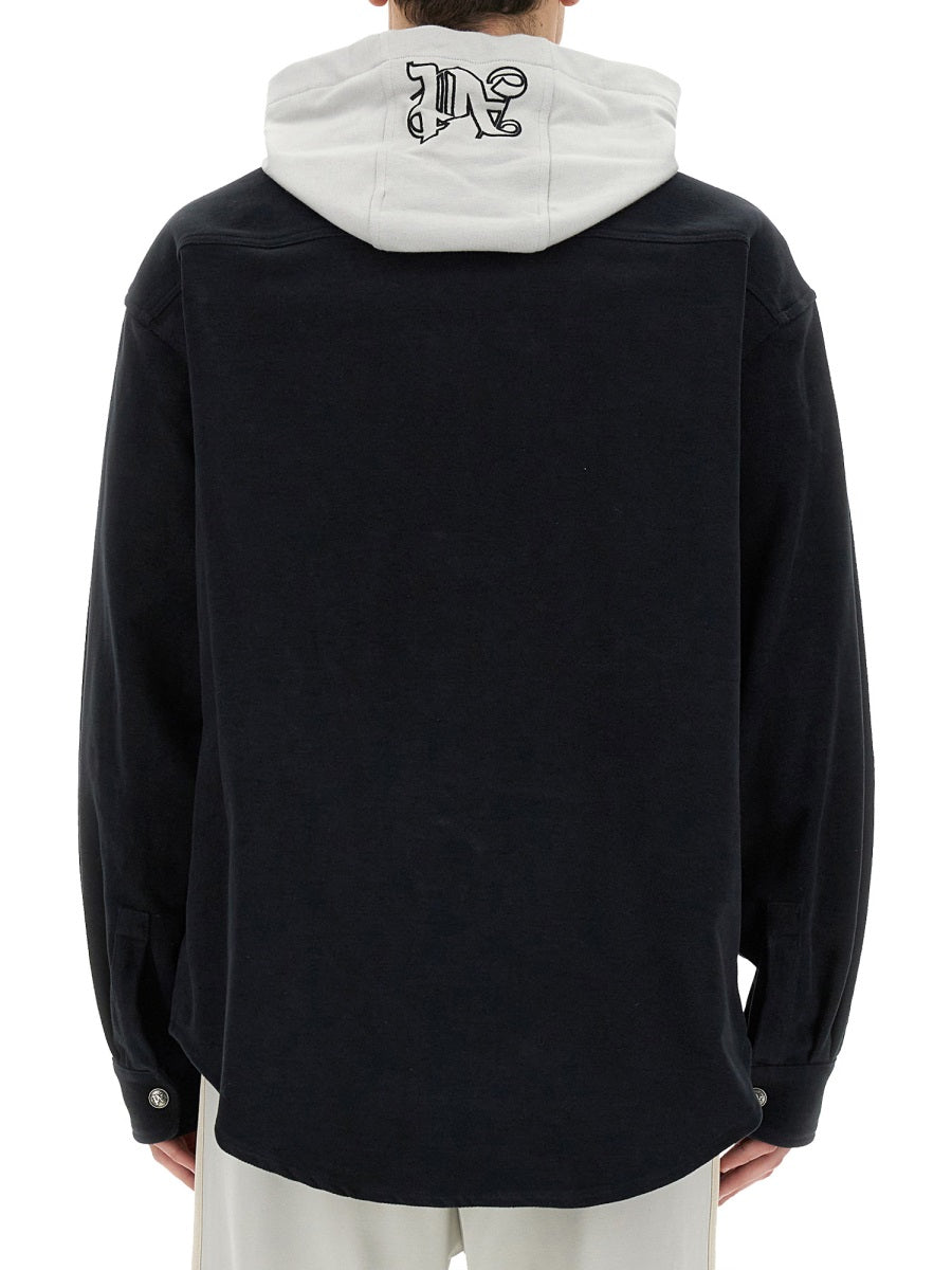 Palm Angels Men Shirt-Jacket With Monogram
