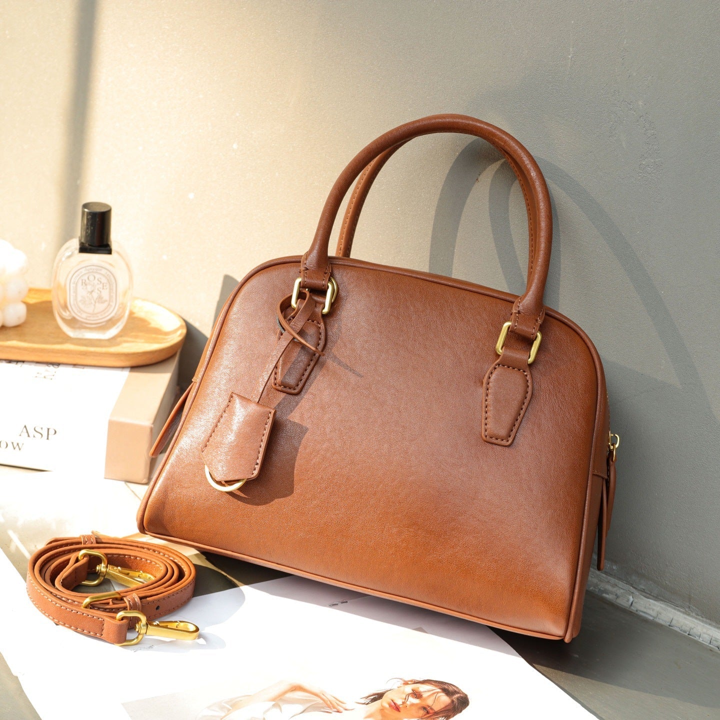 Top-Grain Leather Versatile Bag 2026 New Boston Pillow Bag Shoulder And Crossbody Bag Large Capacity Genuine Leather Handbag