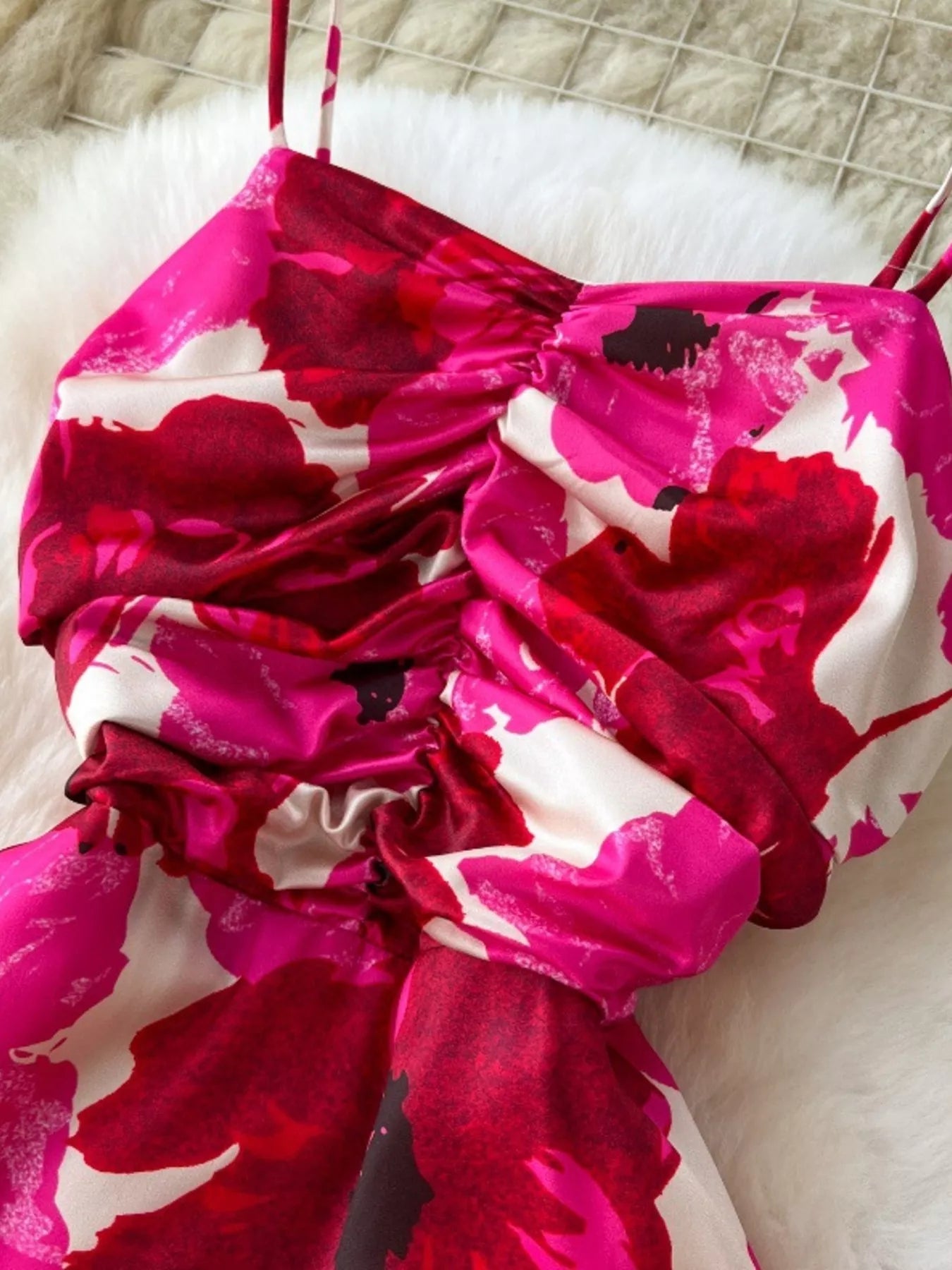 Floral Print Tiered Cami Dress