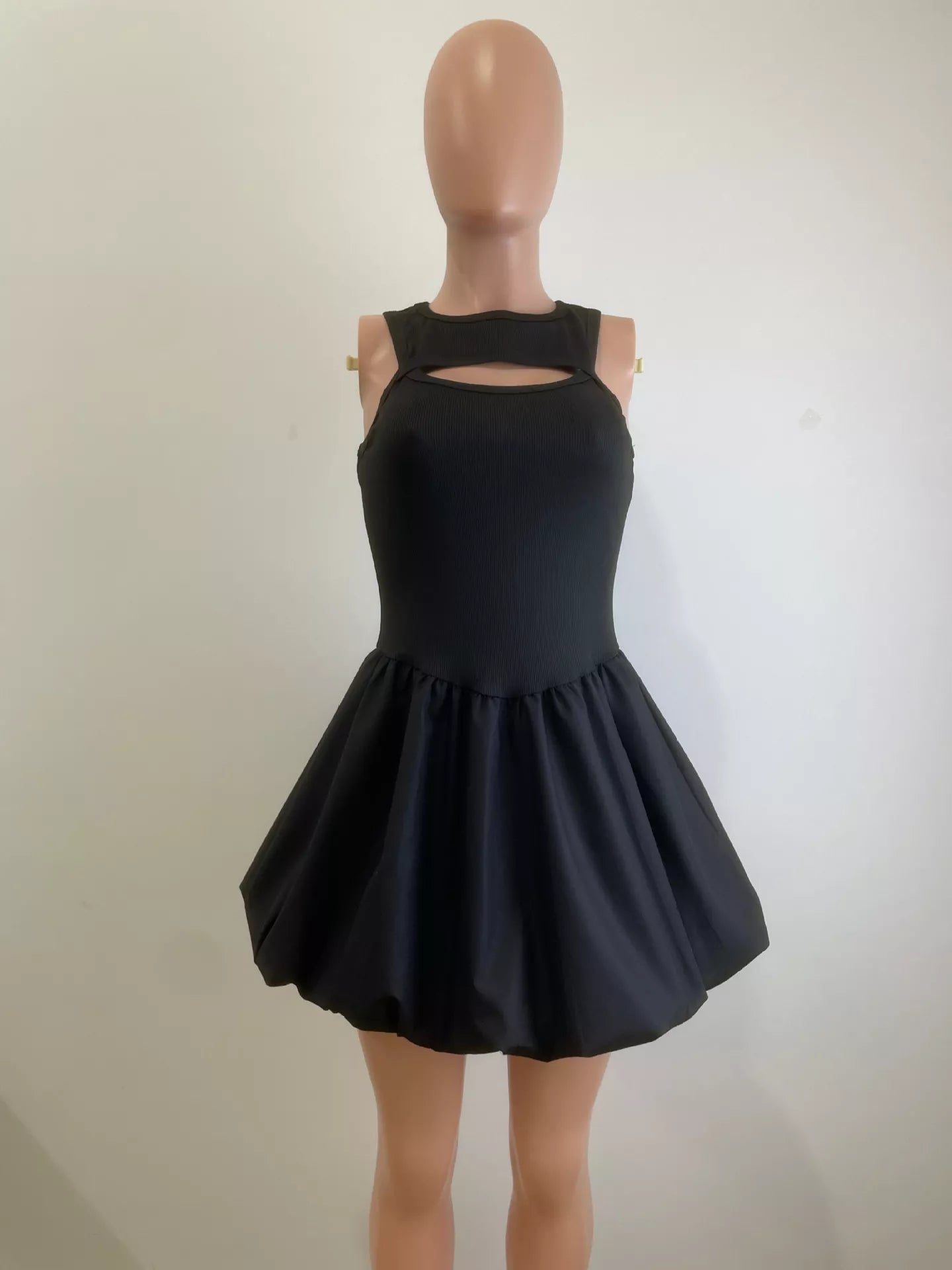 Cut-out Bubble Hem Dress