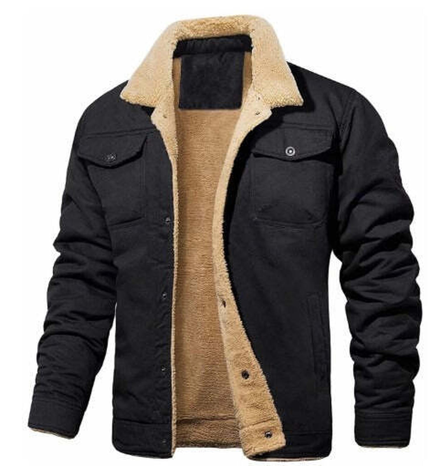 New Men's Jacket Cashmere Cotton Workwear Casual Jacket