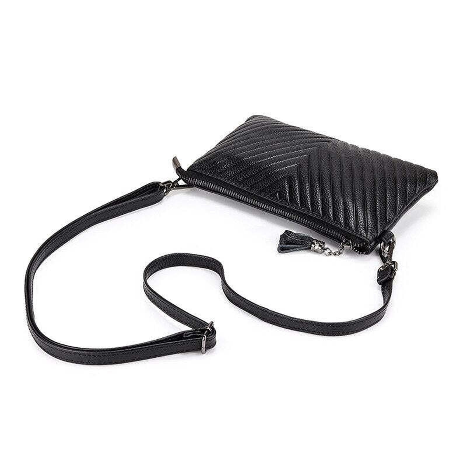 New Shoulder Bag Genuine Leather Women's Luxury Handbags Fashion Crossbody Bags Lady Messenger Bag Female Zipper Slim Purse