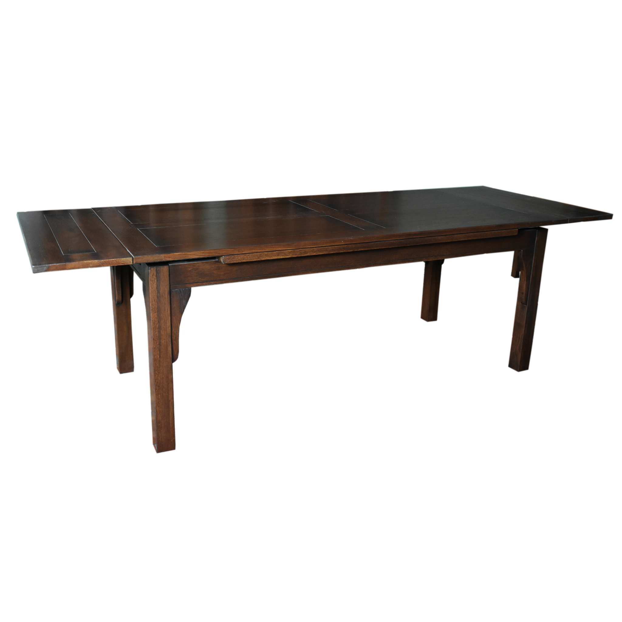 Mission Stow Leaf Table with #240 Chair Dining Set - Dark Oak