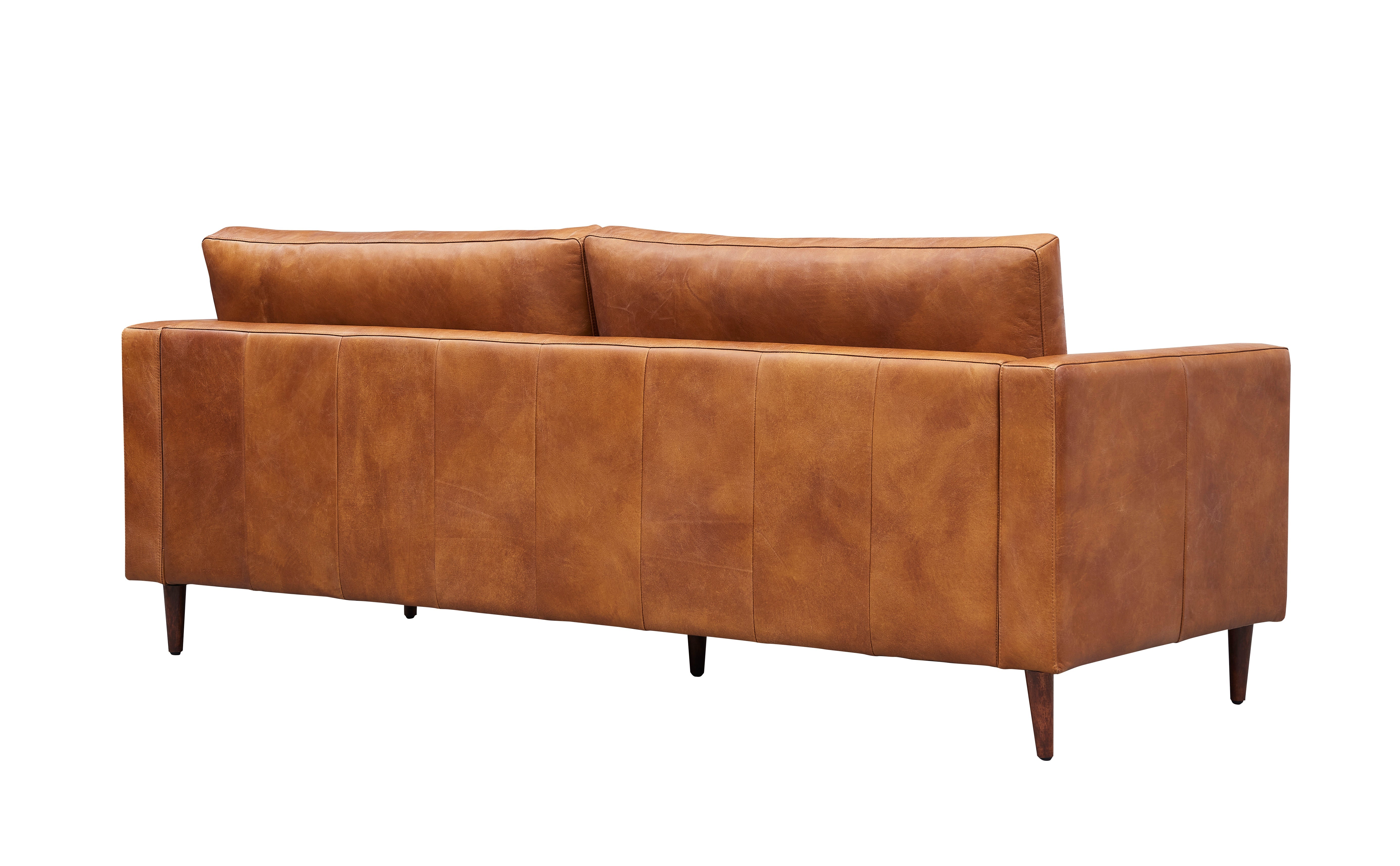 Alamo Top Grain Leather Sofa - Light Brown