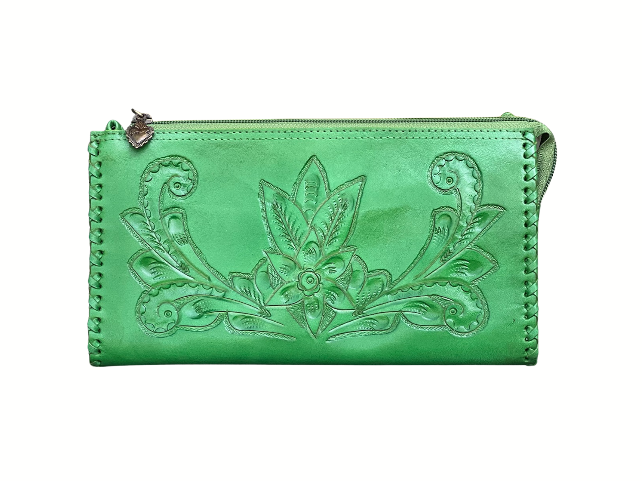 The Ella| Hand-Tooled Leather Clutch & Crossbody