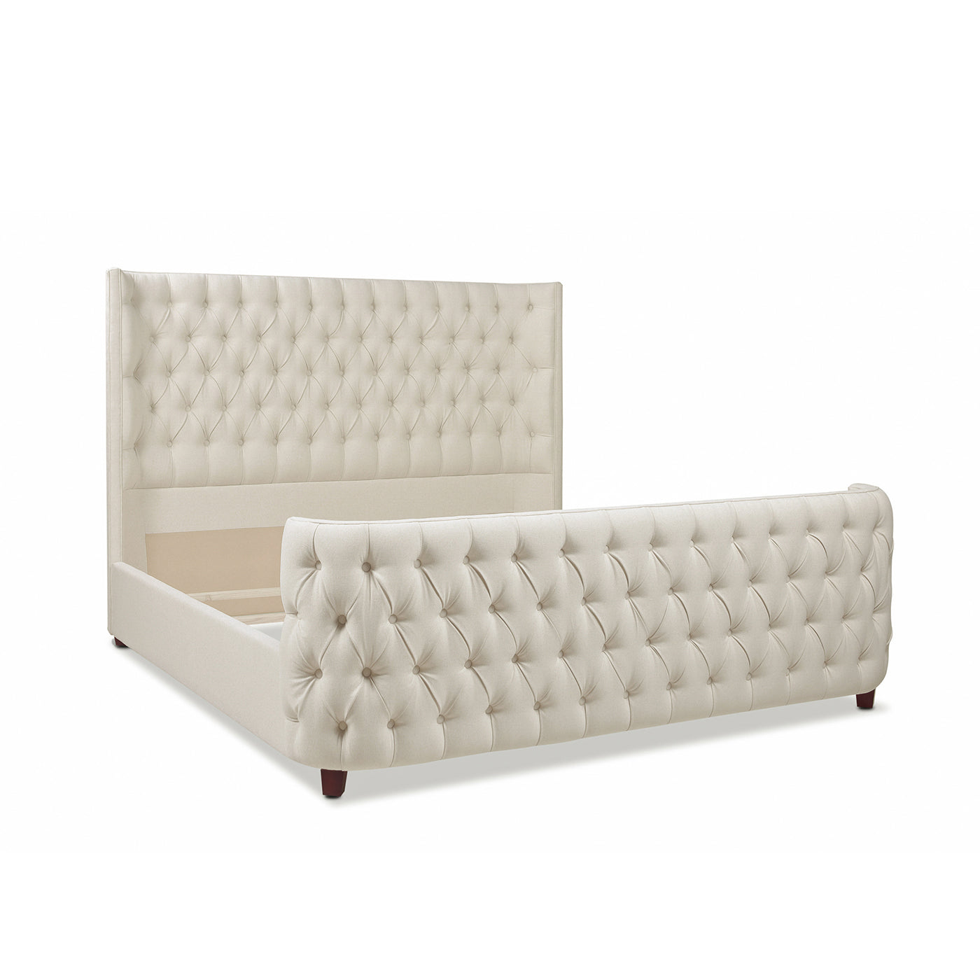 Brooklyn King Tufted Panel Bed Headboard and Footboard Set