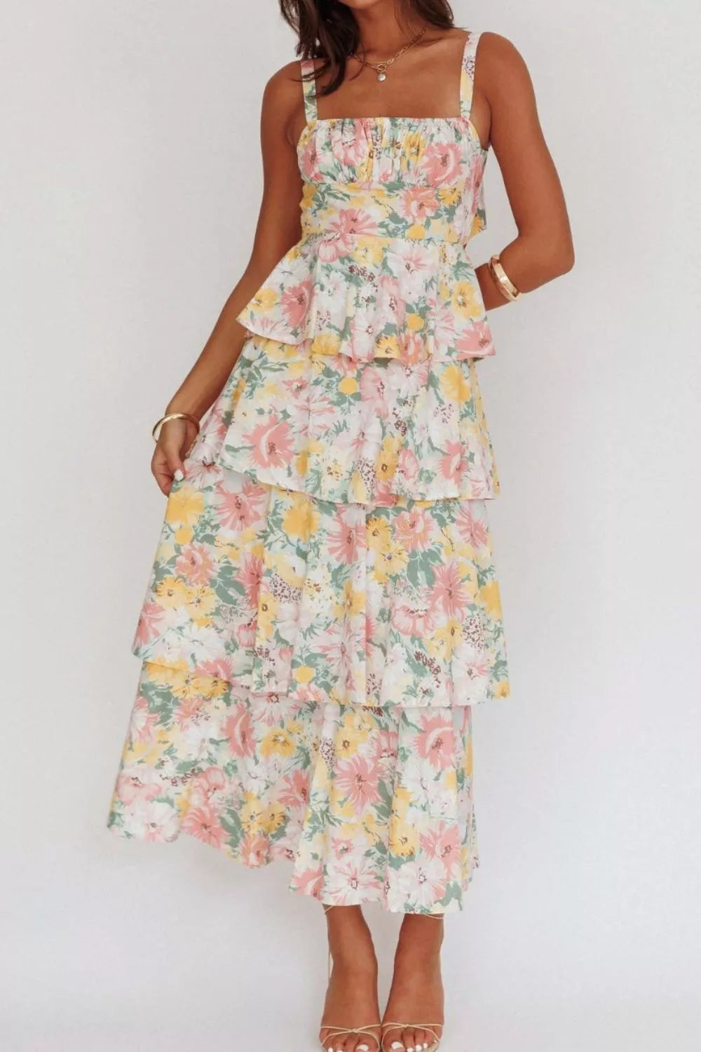 Floral Layered Maxi Dress
