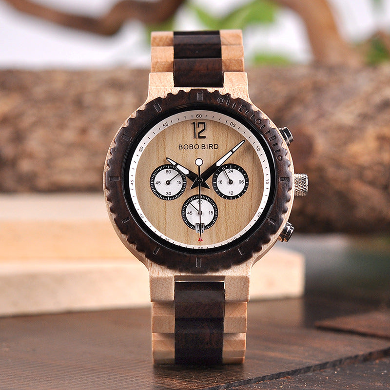 R08 Classic Wooden Analog Quartz Watch