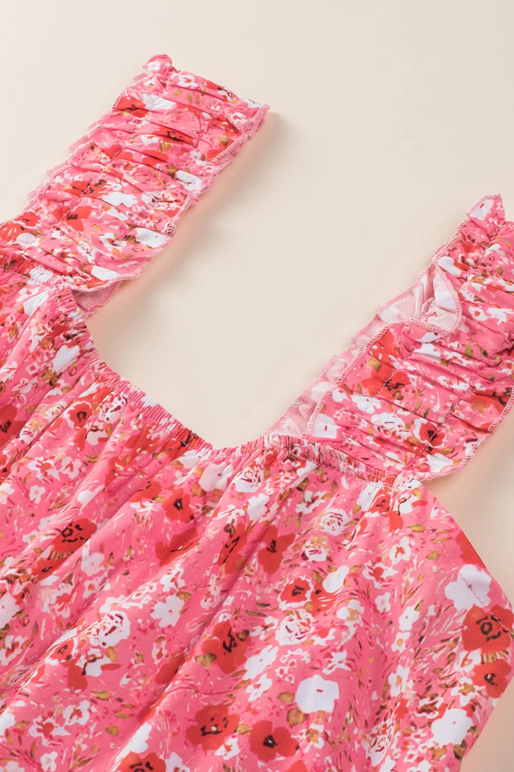 Floral Print Ruffle Tiered Mini Dress
