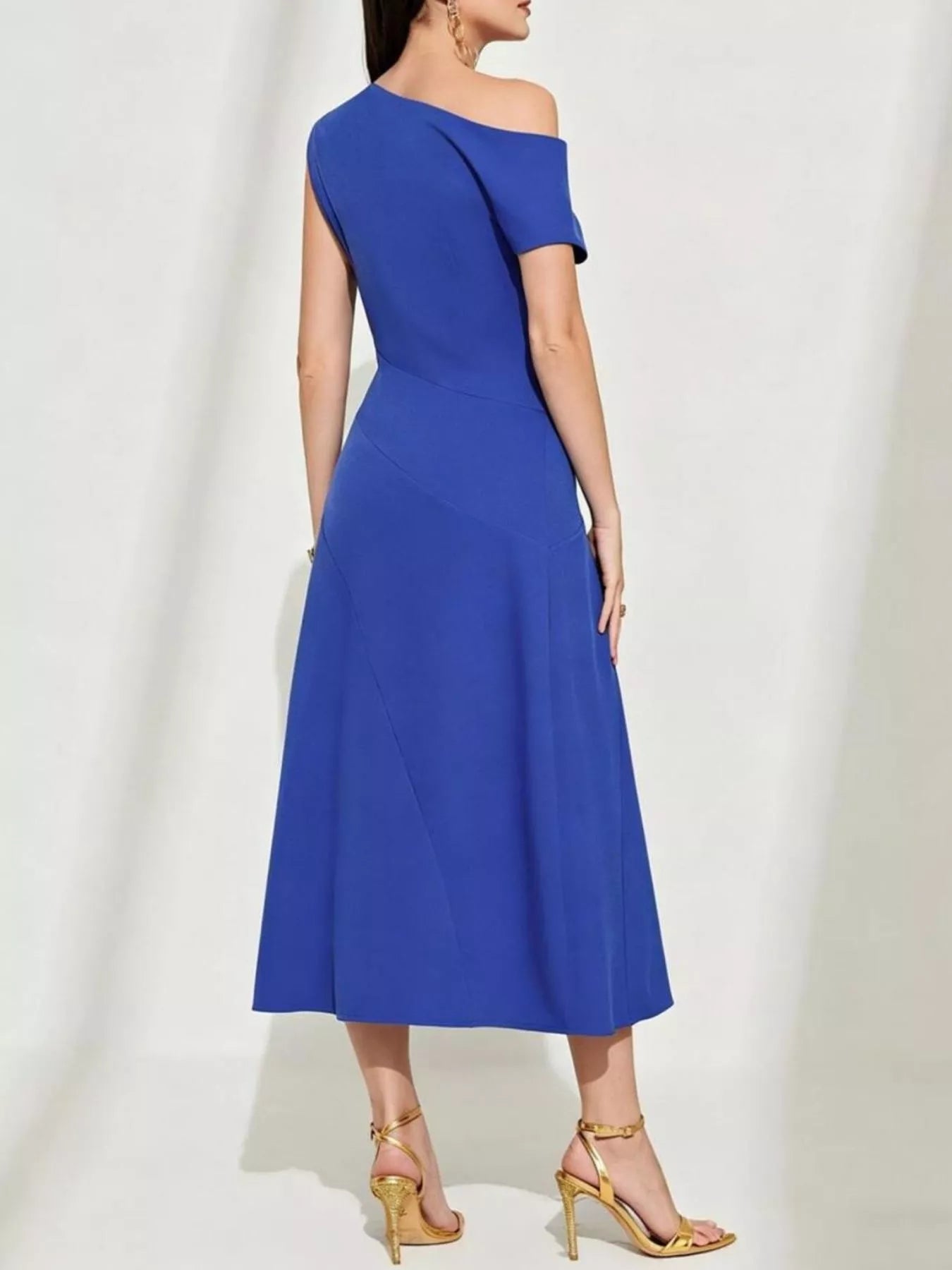 One-Shoulder Midi Dress