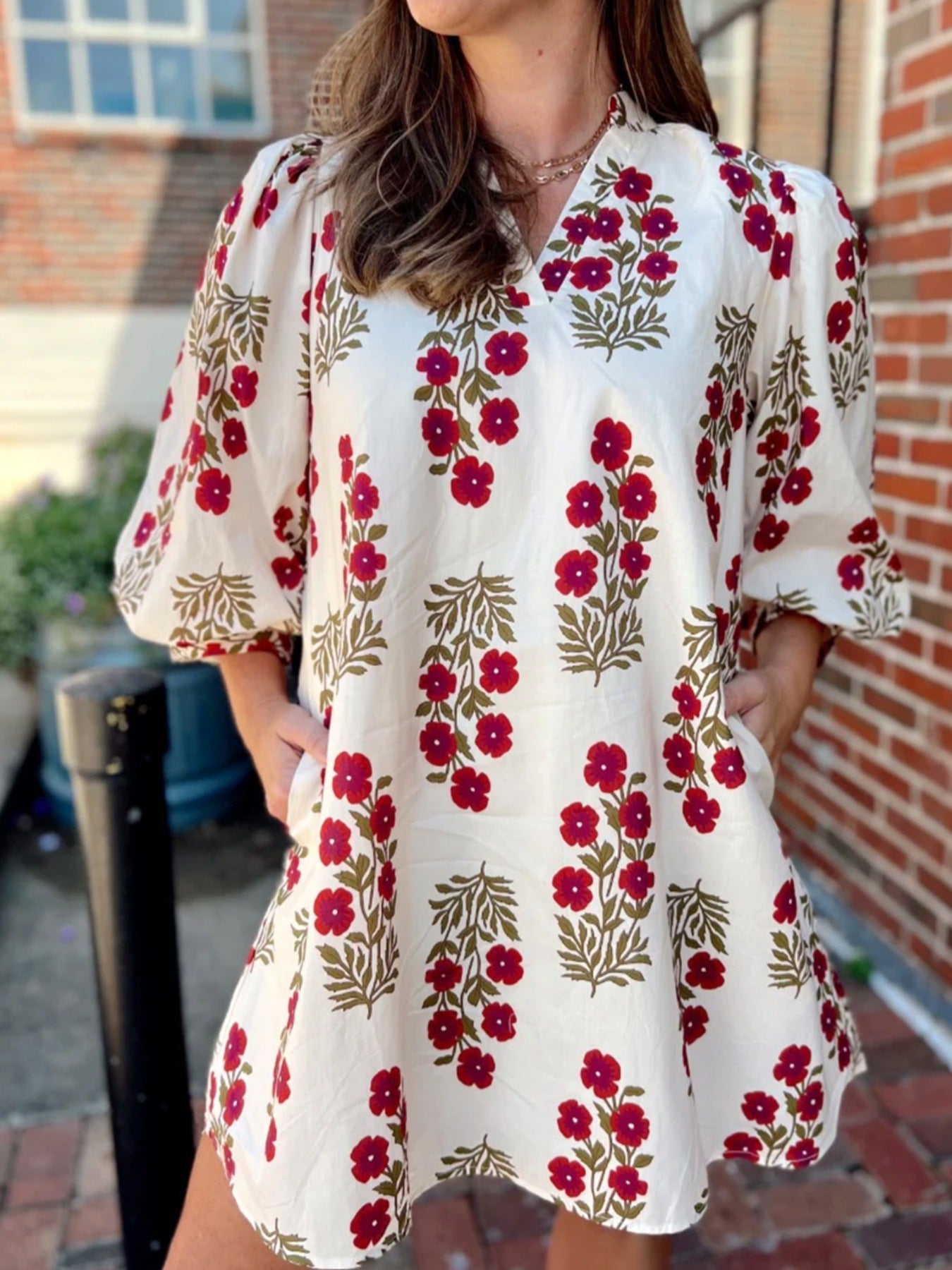 Floral Print Casual Mini Dress