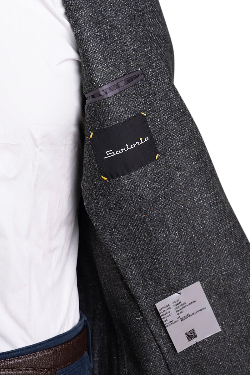 Sartorio Woven Virgin Wool-Silk-Linen Sport Jacket