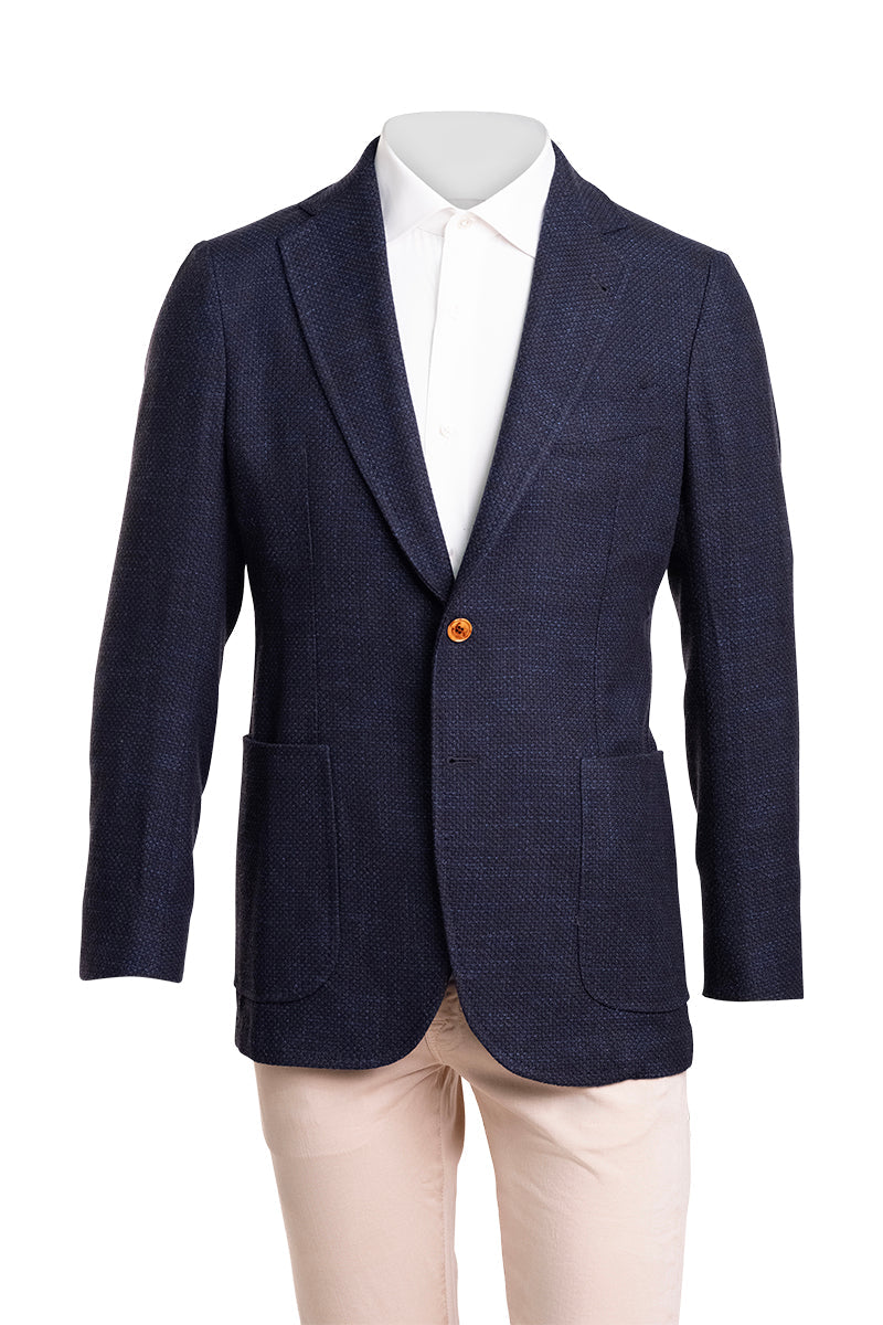 Sartorio Birdseye Virgin Wool-Silk-Cotton Sport Jacket