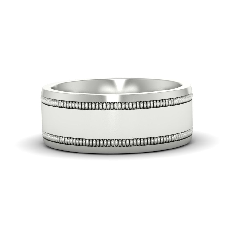 Mens Band Double Milgrain