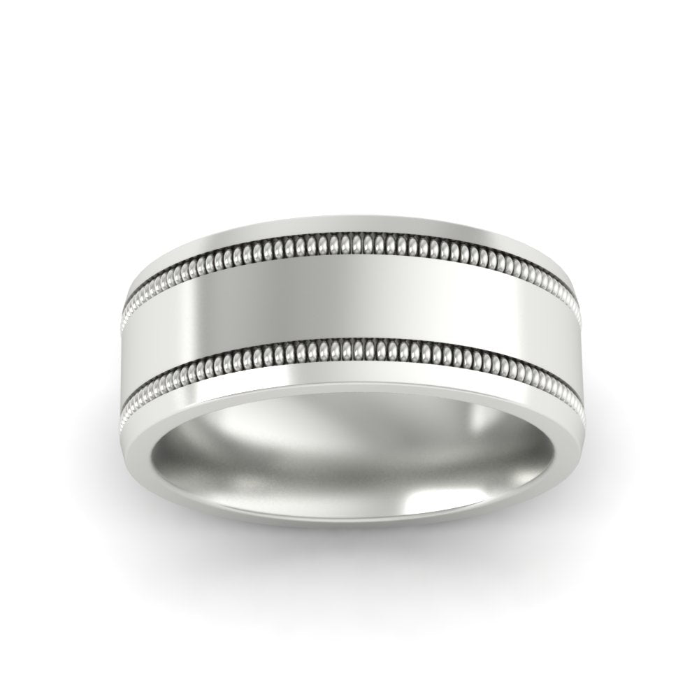 Mens Band Double Milgrain
