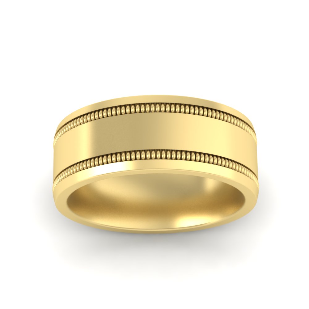 Mens Band Double Milgrain