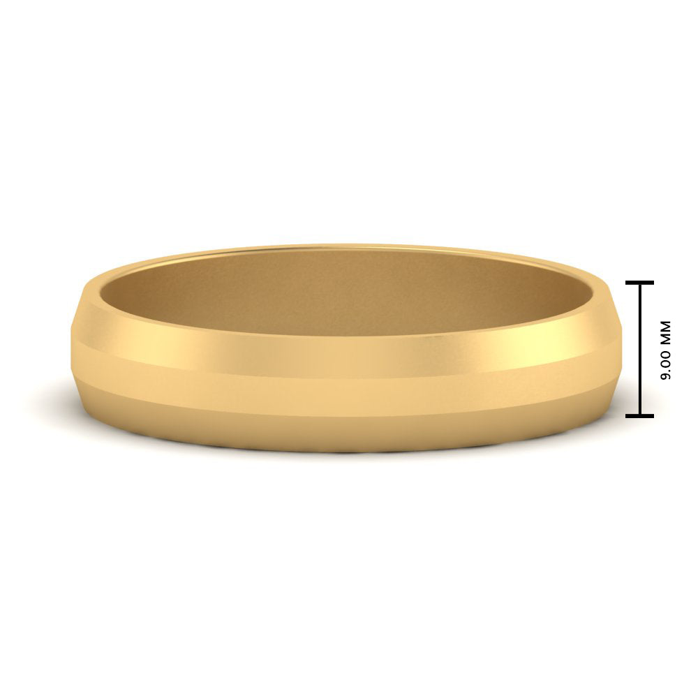 Wedding Band Beveled Edge Matte