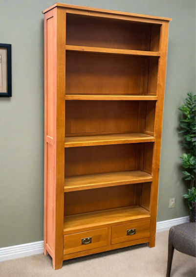 Mission Open Shelf Bookcase - Walnut