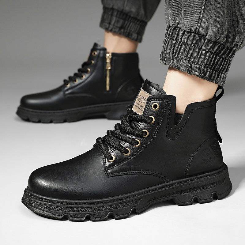 Men's Spring Casual High-top Leather Boots