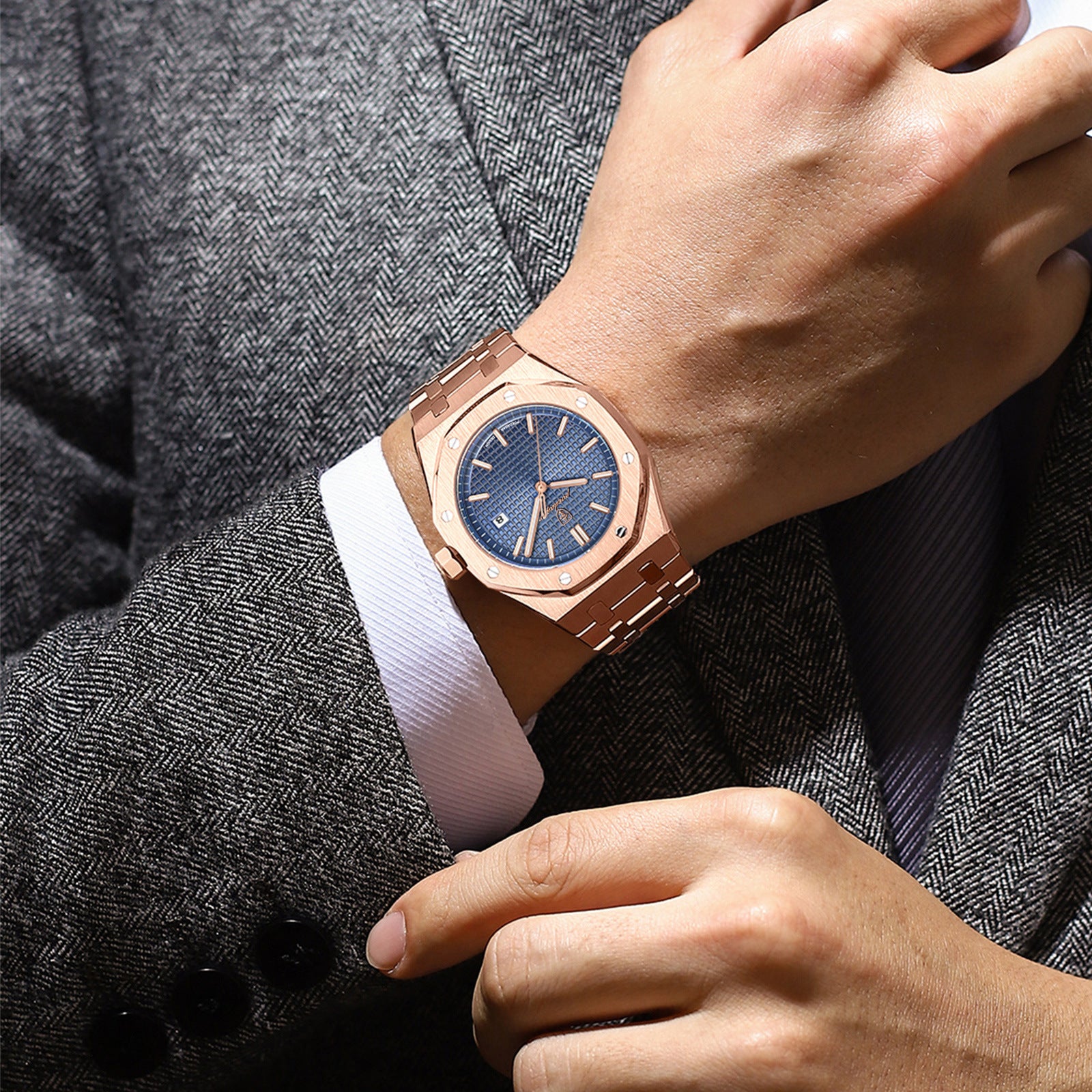 Premium Men's Waterproof Luminous Watch - Elegant Quartz Timepiece
