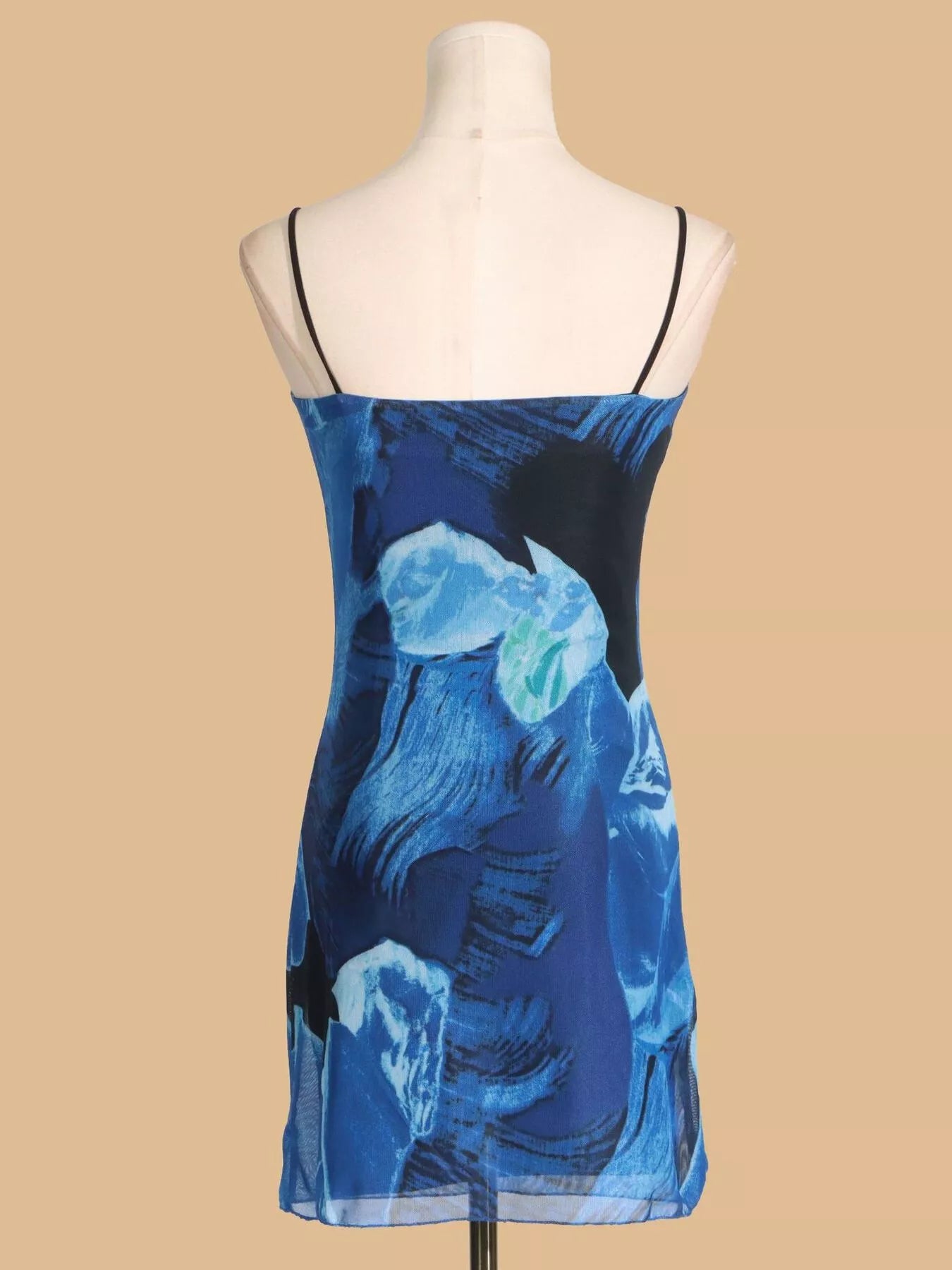 Printed Spaghetti Strap Mini Dress