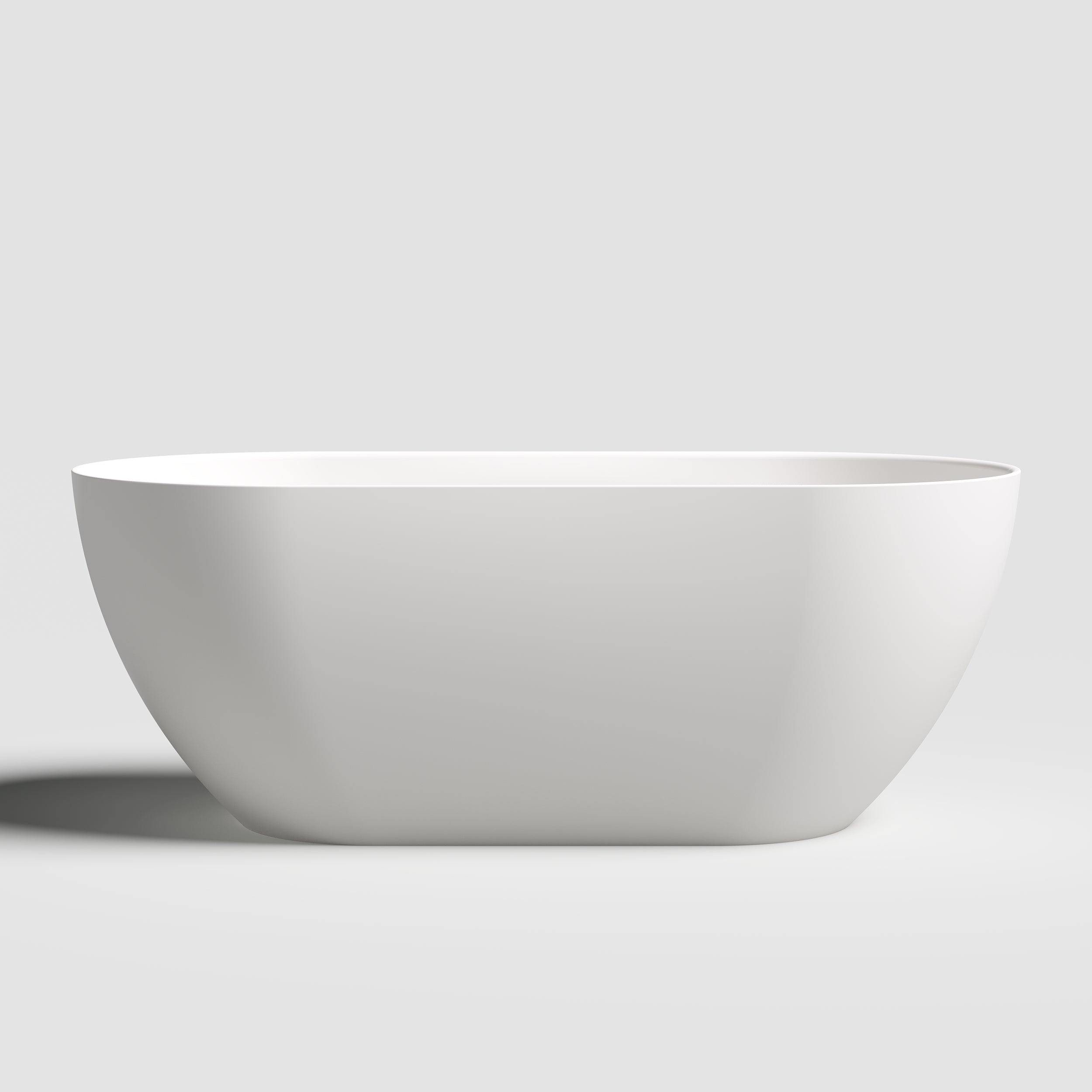 59" Freestanding Bathtub, Oval Shaped Stone Resin Freestanding Tubs