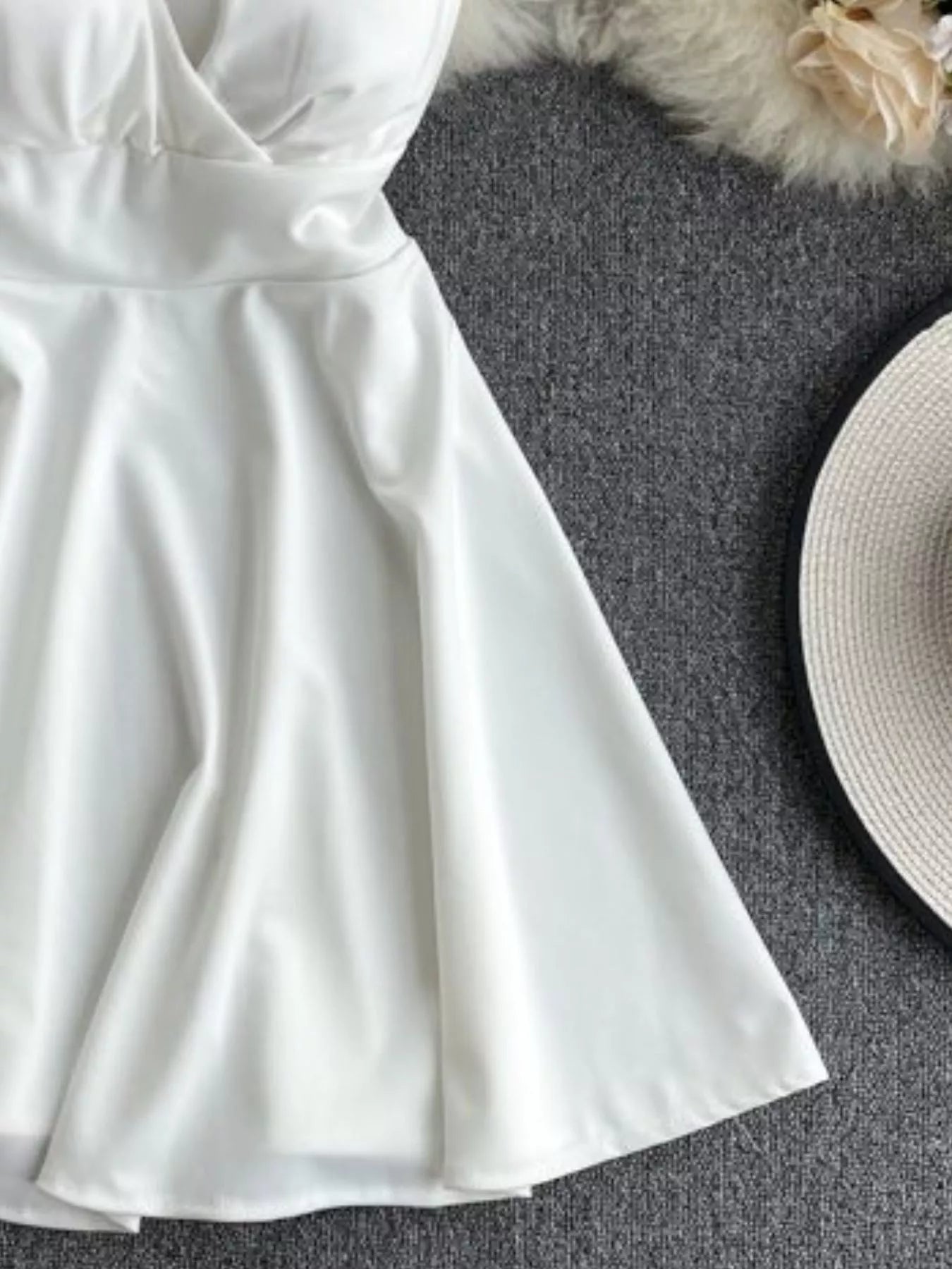 Surplice Spaghetti Strap Mini Dress