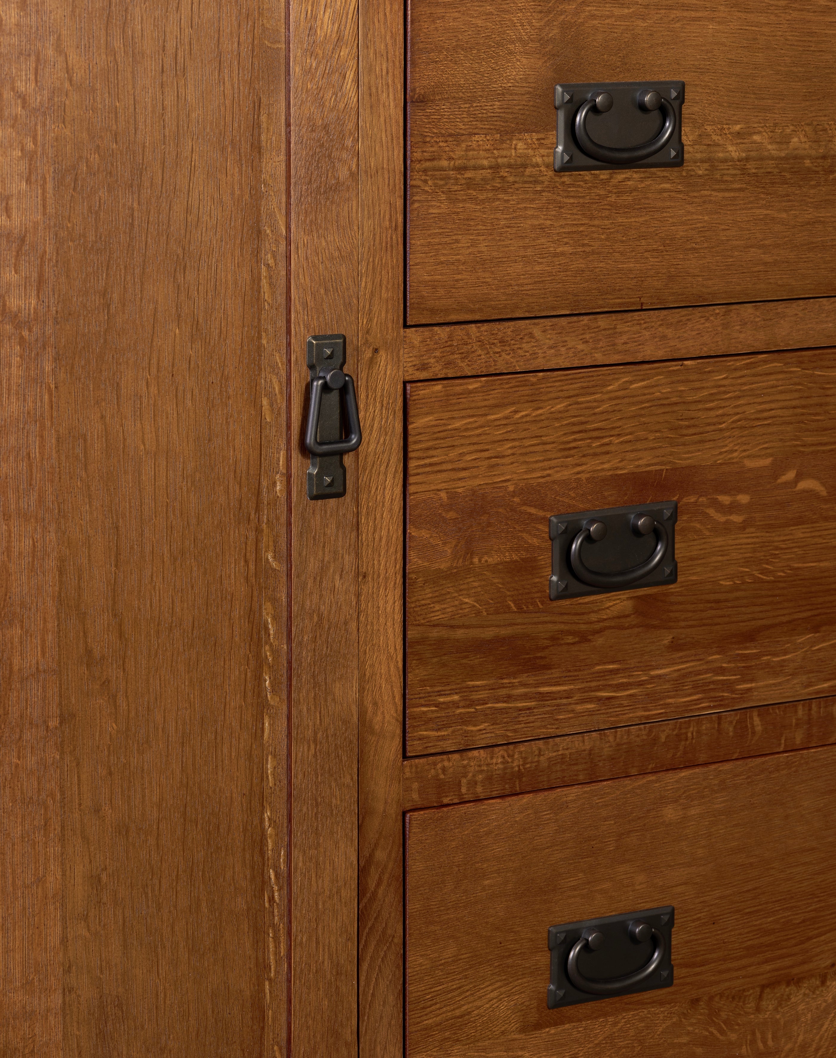 Mission Style Solid Oak Chest of Drawers - Michael's Cherry (MC-A)