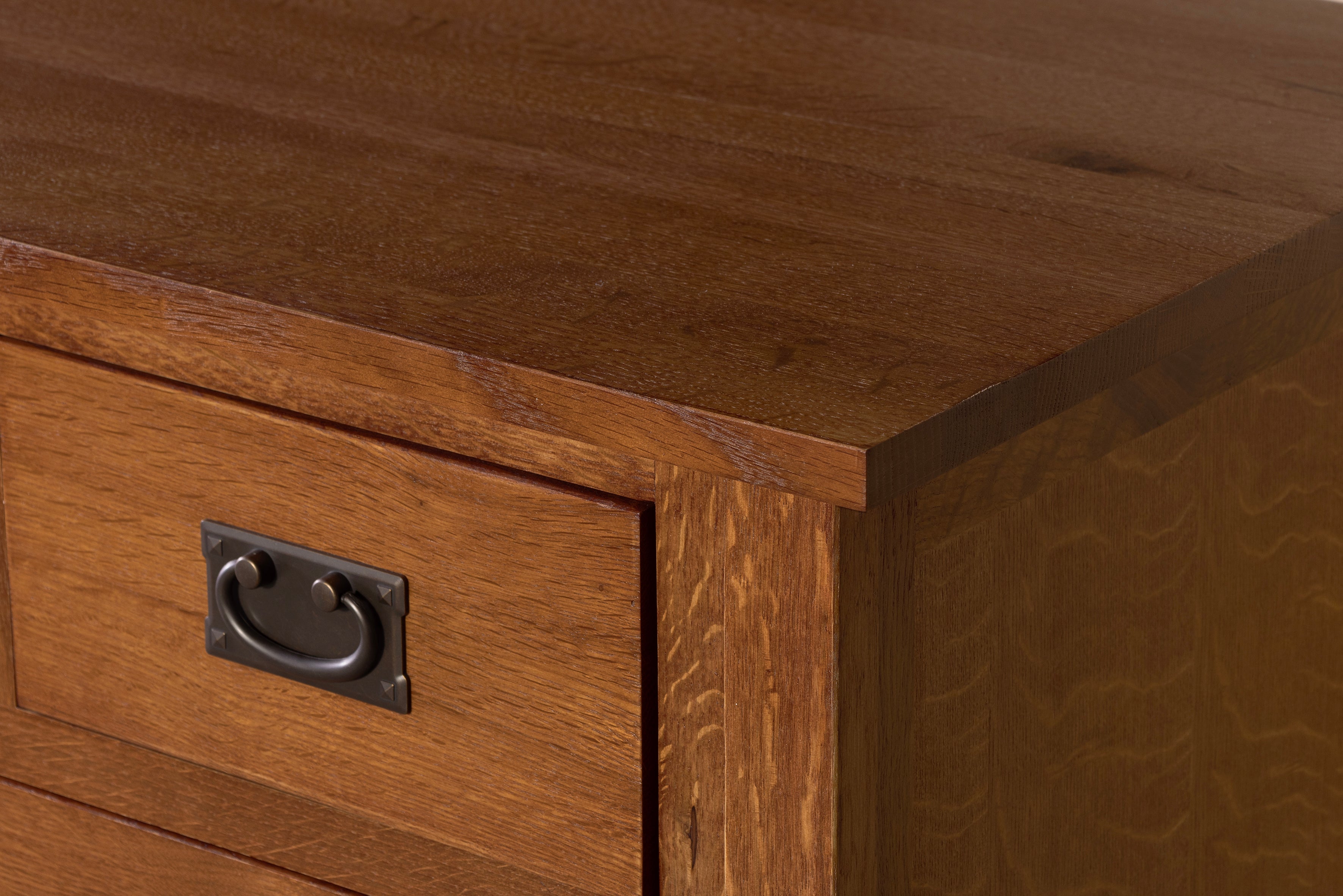 Mission Style Solid Oak Chest of Drawers - Michael's Cherry (MC-A)