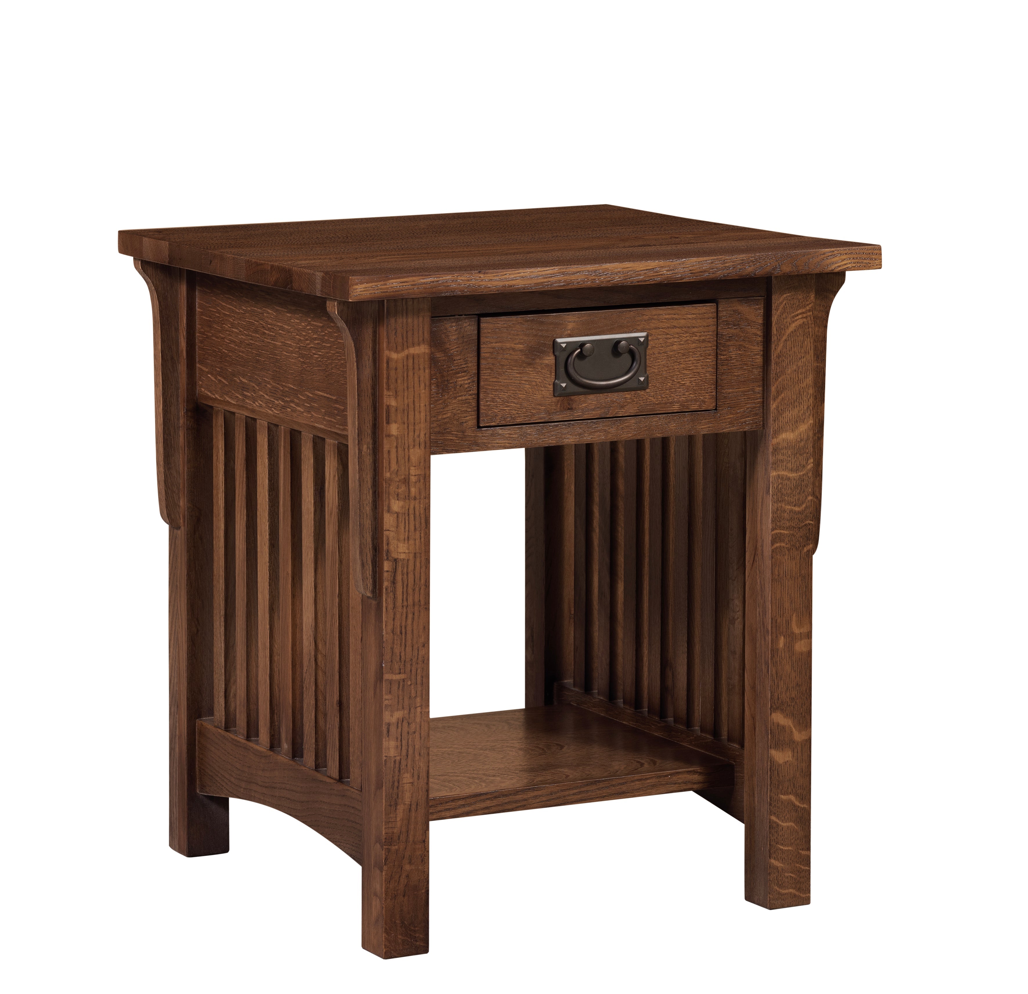 Mission Quarter Sawn Oak 1-Drawer Crofter End Table