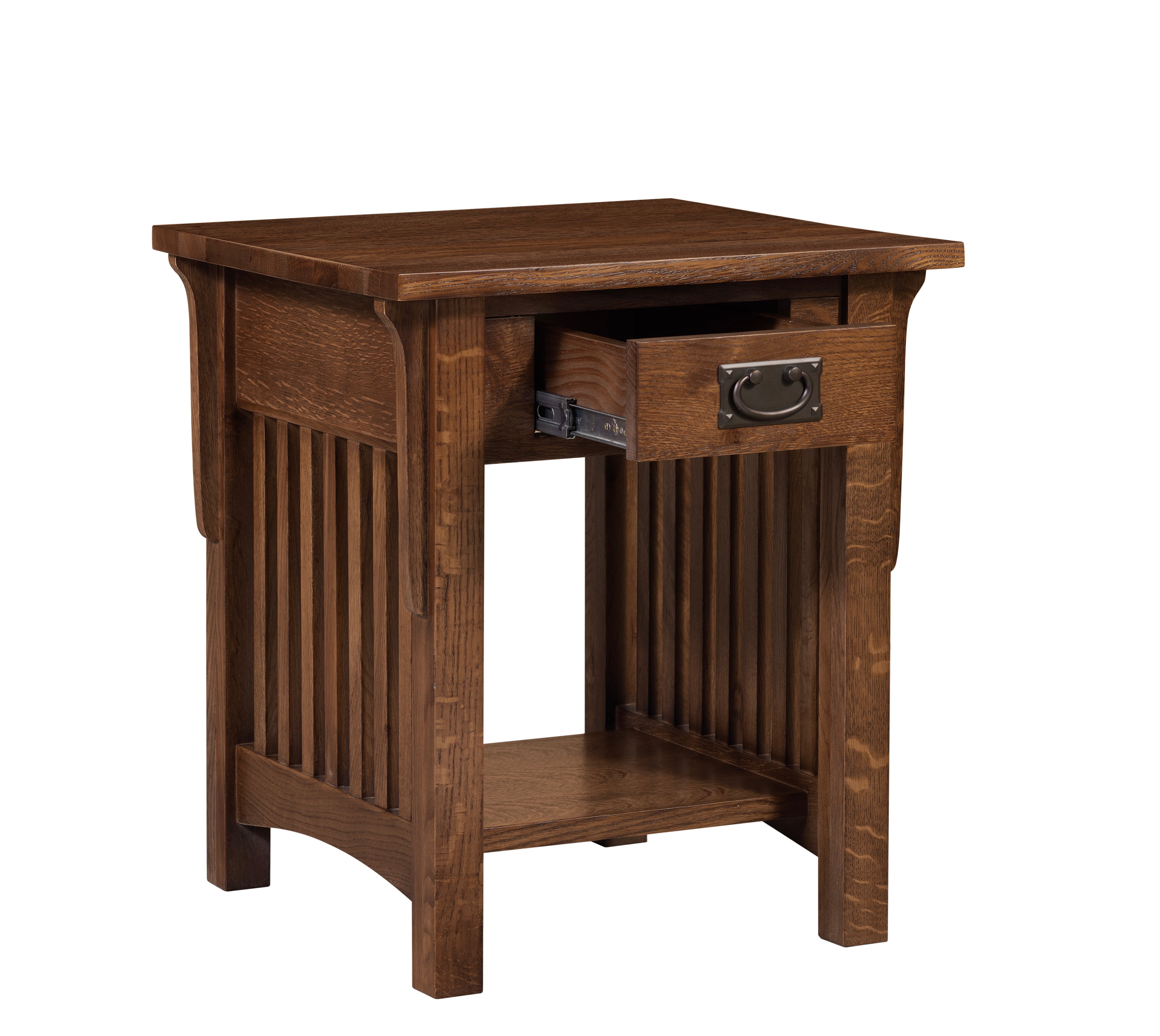 Mission Quarter Sawn Oak 1-Drawer Crofter End Table