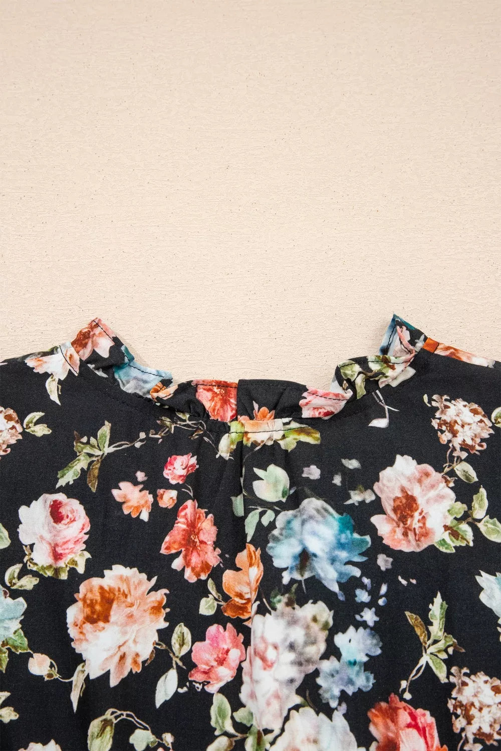 Floral Print Smocked Waist Maxi Dress