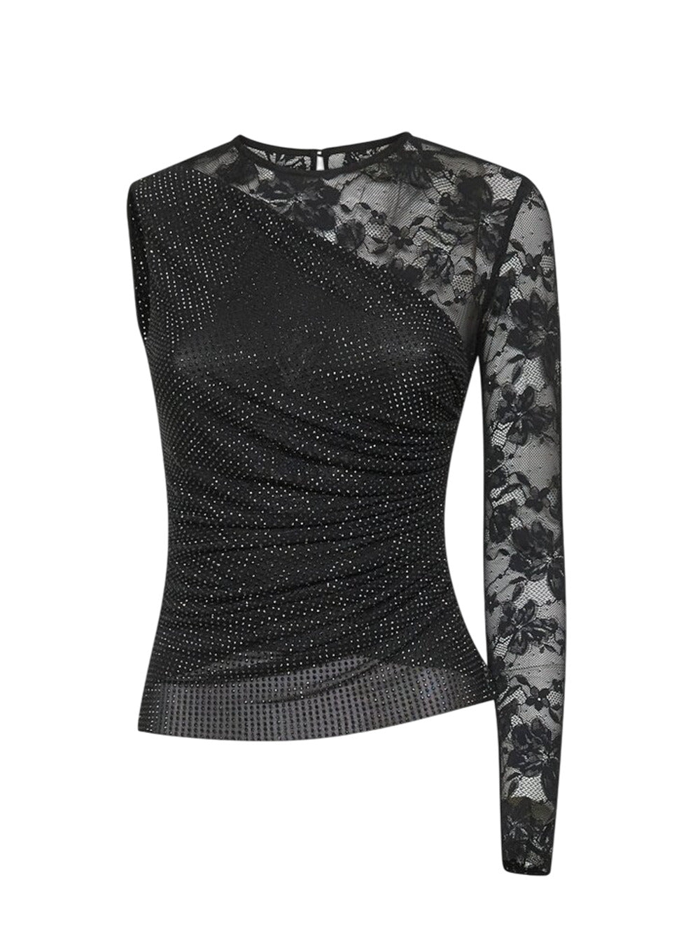 Self-Portrait Women One Shoulder Floral Lace Top