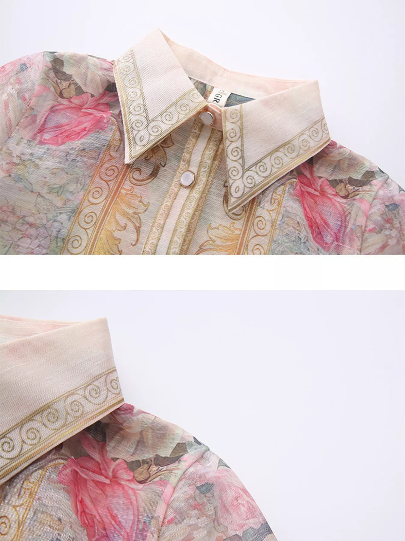 Floral Print Belted Shirt Dress