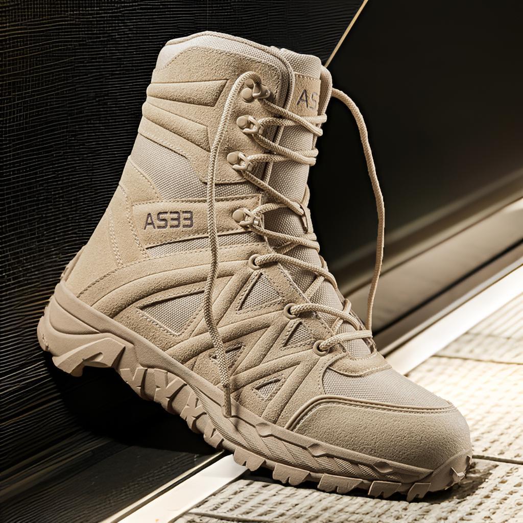 Breathable Leather Hiking Boots High-top Outdoor Climbing Shoes And Rugged Work Boots For The Wildernes