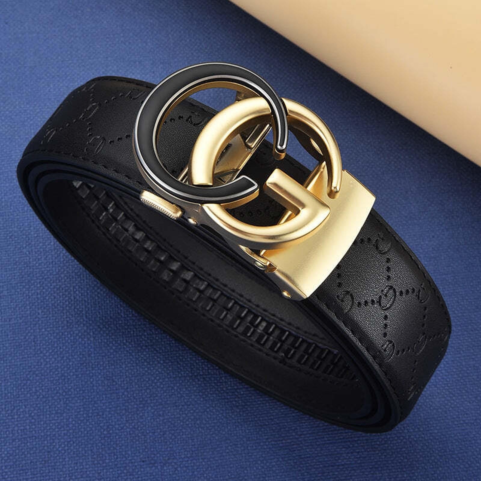 Signature Leather Belt with Automatic Buckle